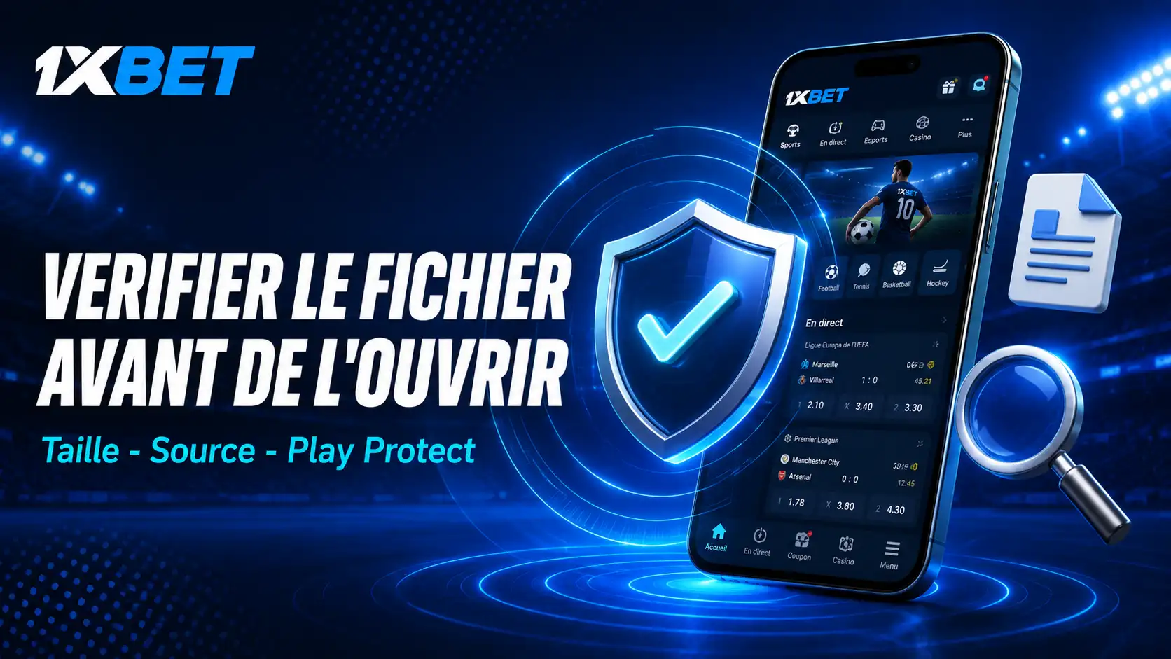 Calcul de l'empreinte SHA-256 du fichier APK dans un utilitaire, comparée à la valeur publiée