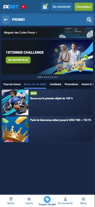 Section casino de l'application avec les jeux crash dont Aviator